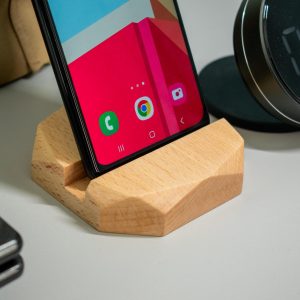 Wood Phone Stand - Stylish Desk Organizer