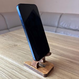 Wooden Phone Stand: Birch Desk Docking Station